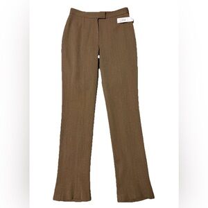 NWT DKNY women's brown heather wool blend pants